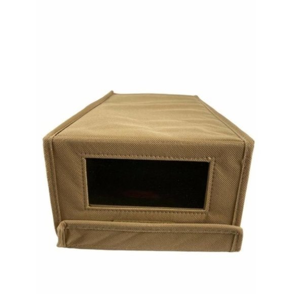 5x Clever Closet Stackable Coffee Colour Small Fabric Shoe Storage Box - Picture 3 of 10